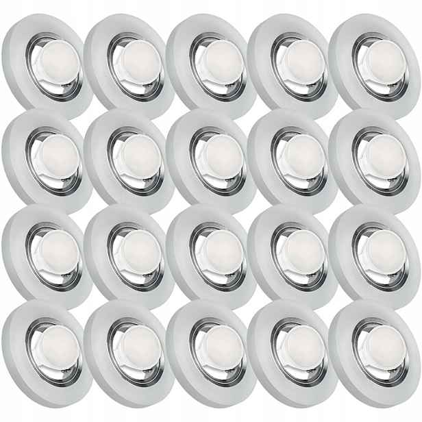 20X Skleněná Zapuštěná Lampa Námraza Kolo Silné Sklo Žárovka 1.5 W
