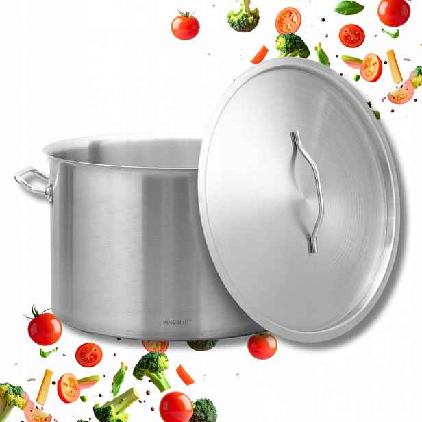 Hrnec s poklicí 44 litrů gastro 45x28cm ocel indukce plyn