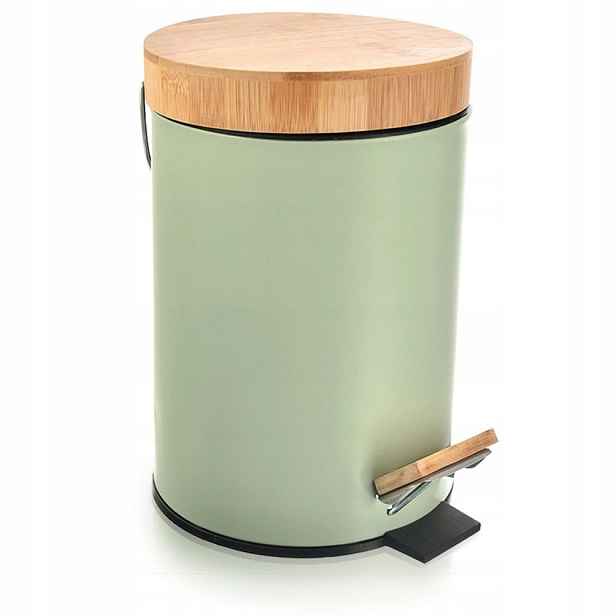 odpadkový koš Kovový s pedálem Zelený 3 L Orion Greenish Prostorný