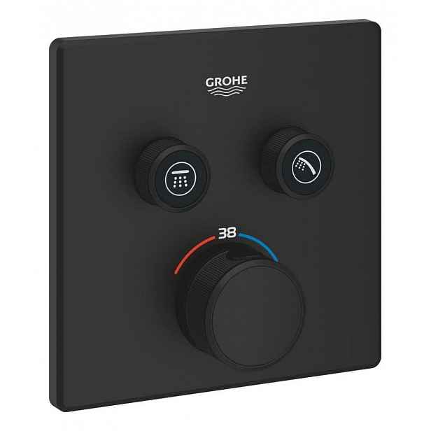Vanová baterie Grohe Grohtherm Smartcontrol bez podomítkového tělesa phantom black 102166KF00