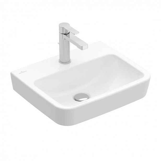 Villeroy & Boch O.novo - Umývátko 50x37 cm, bez přepadu, otvor pro baterii, CeramicPlus, alpská bílá 434451R1