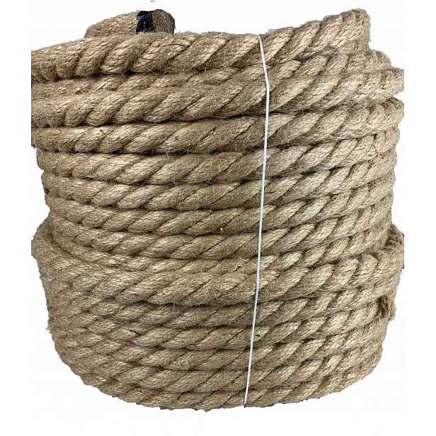 Jutová šňůra 20 mm, škrabadlo, plachetní lano, 50 m