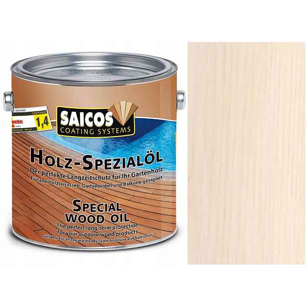 Saicos olej na terasu a nábytek Bílý 0122 2,5L