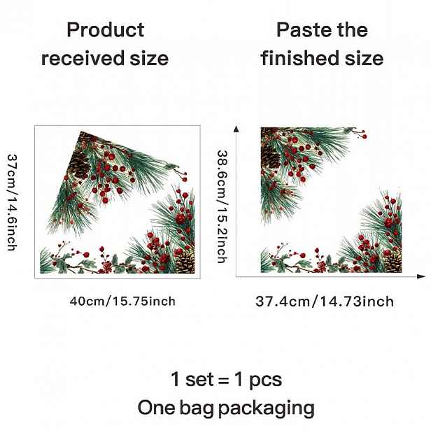 TEMU 2D Ploché, Realistické Statické Přilnavé Nálepky na Okna Vhodné pro Zimu - Opakovaně Použitelné Vhodné pro Dveře Domů a Obchodů, Silný Plast