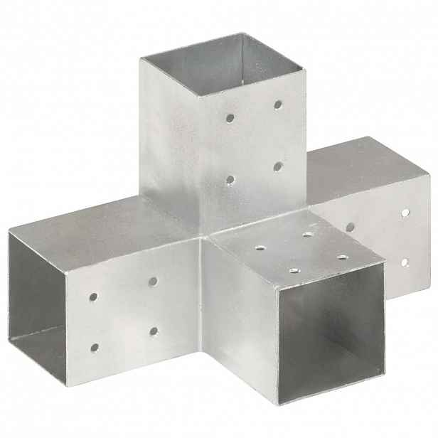 vidaXL Trámová spojka tvaru X pozinkovaný kov 81 x 81 mm