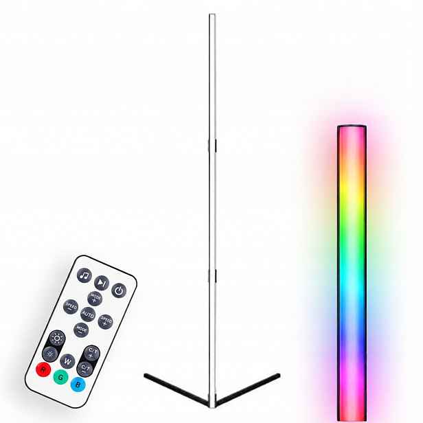 Rohová Led podlahová lampa 9W 350lm Rgb Cct 180° Smart WiFi Dálkový Ovladač 140 Cm