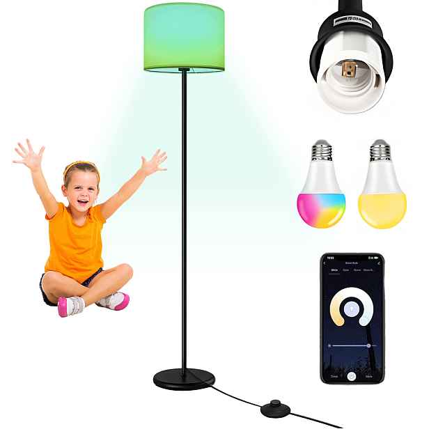 Stojací Lampa Inteligentní Led Rgb Wifi Tuya Alexa Google 2700-6500K Dálkový Ovladač