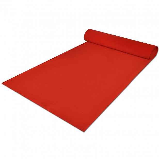 vidaXL Koberec Červená 1 x 20 m Polyester