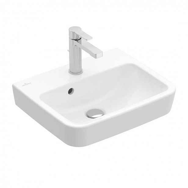 Villeroy & Boch O.novo - Umývátko 50x37 cm, s přepadem, otvor pro baterii, alpská bílá 43445001