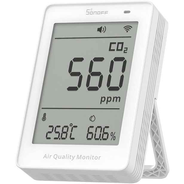 Měřič kvality vzduchu WiFi LCD Sonoff AirGuard CO2 SAWF-08P