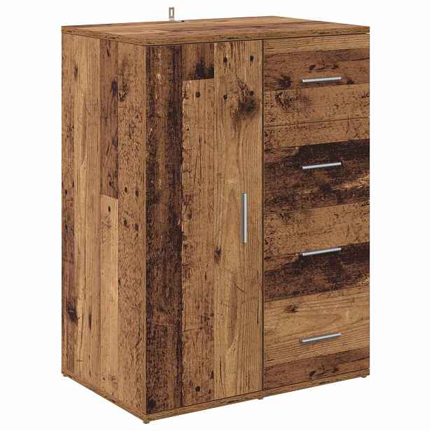 vidaXL Servírovací skříň Staré dřevo 59 x 39 x 80 cm Kompozitní dřevo