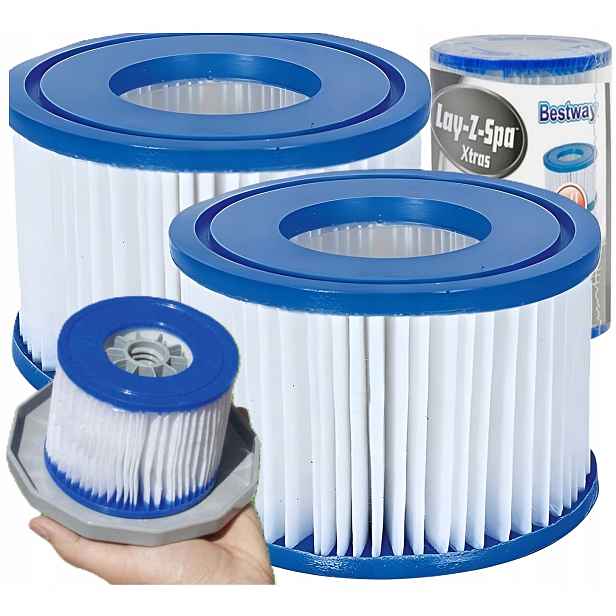 2 x Filtr do bazénu Jacuzzi Lay-Z-SPA Filtrační vložky Bestway 60311
