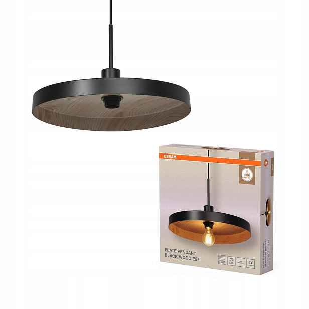 Závěsná stropní lampa E27 Dekorativní černá Hnědá Decor Osram