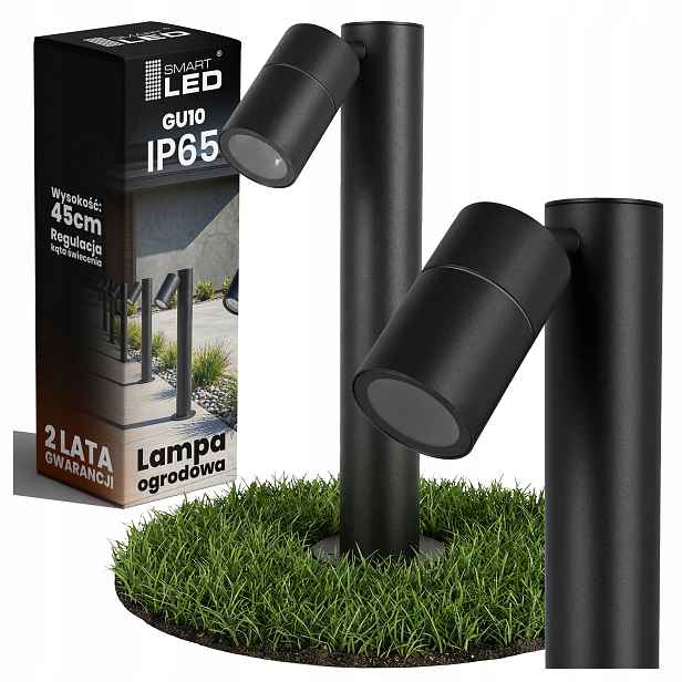 Led venkovní zahradní lampa GU10 45 cm IP65, stojanové svítidlo, 230 V