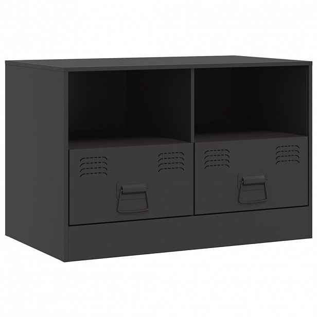 vidaXL TV skříňka černá 67 x 39 x 44 cm ocel