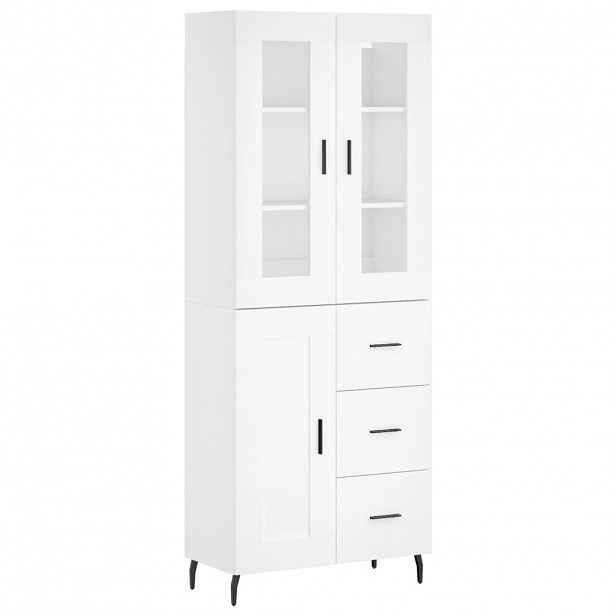 vidaXL Skříň highboard bílá 69,5 x 34 x 180 cm kompozitní dřevo