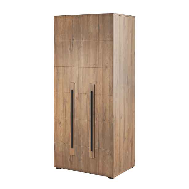 MASSENO ŠATNÍ SKŘÍŇ S OTOČNÝMI DVEŘMI TULLIA, 90/204/60 cm 2dveřová, dekor dub
