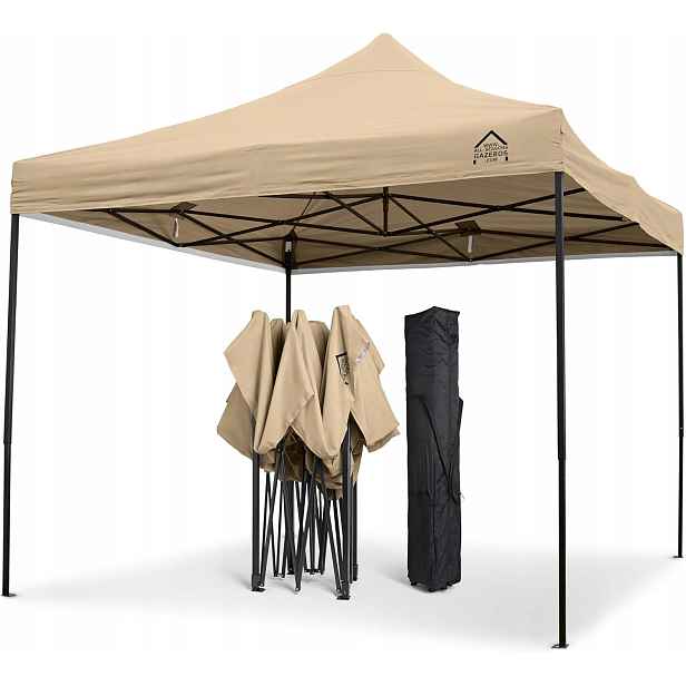 Zahradní Pavilon All Seasons Gazebos 3x3 m Pop Up Béžový Voděodolný