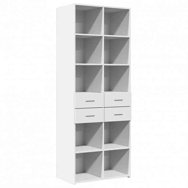 vidaXL Skříň highboard bílá 70 x 42,5 x 185 cm kompozitní dřevo
