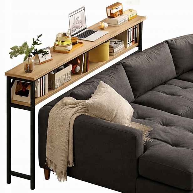 Regál Do Obývacího Pokoje Konzola Stolek Loft Za Pohovku Polička Dub Sonoma 102x100x20