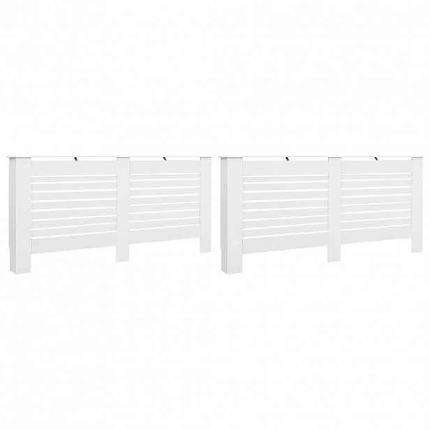 vidaXL Kryty na radiátor 2 ks bílé 172 x 19 x 81,5 cm MDF