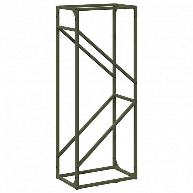 vidaXL Stojan na palivové dřevo olivově zelený 40x25x100 cm