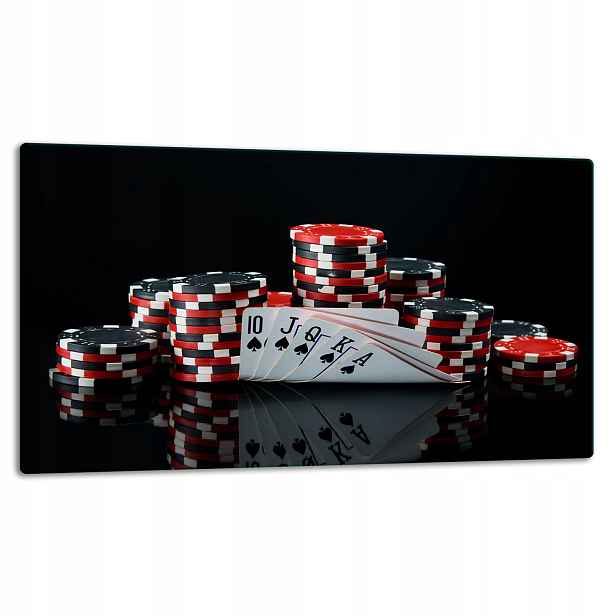 7v1 Skleněná Deska Na Krájení 52x30 Poker