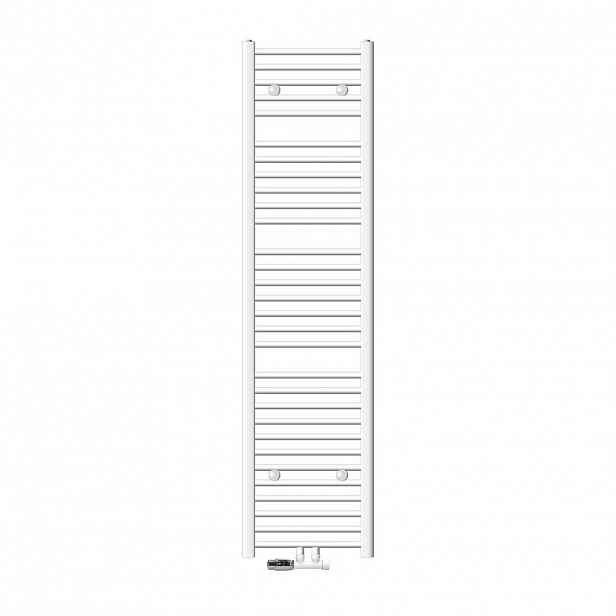 LuxeBath KOUPELNOVÝ radiátor Sahara 400 x 1800 mm, bílý, rovný, s rohovým ventilem