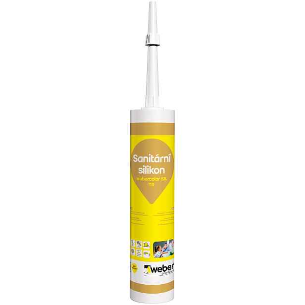 Tmel silikonový sanitární webercolor silikon cement 310 ml
