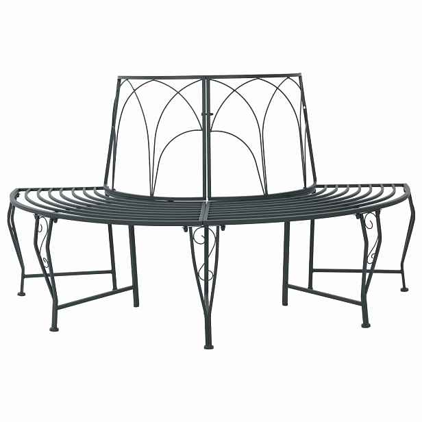 vidaXL Stromová lavička 4 -místná 160 x 80 x 89 cm steel Stříbrně šedá