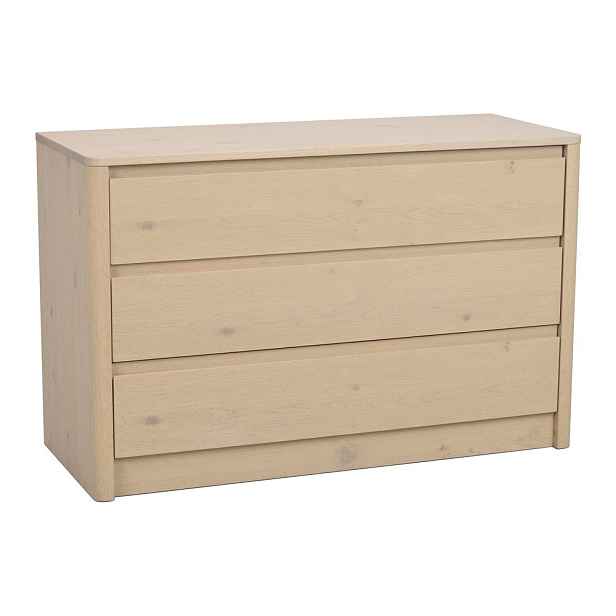 Komoda v dekoru dubu ve světle přírodní barvě 110x70x45 cm Melstone – Rowico