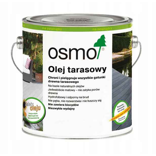 Olej na terasy a dřevo, zahradní nábytek Osmo Termodřevo 010 2,5L