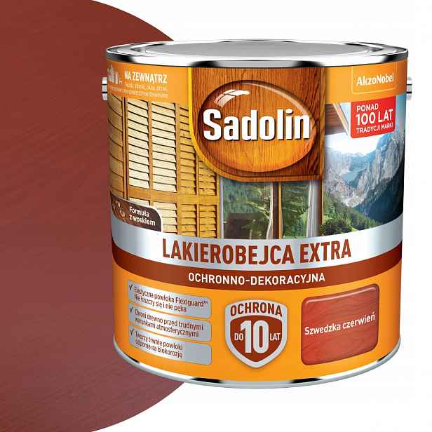 Sadolin Lak na dřevo Extra 2,5L Švédská Červená