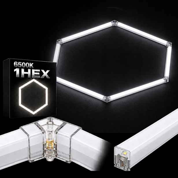 Led stropní lampa bílá 92x79 Cm 6500K 42W autoservis HEX1