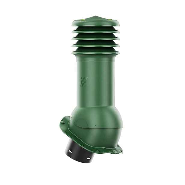 Větrací komín HiVent pro plechovou střešní krytinu, profil G, průměr 150 mm, zelený