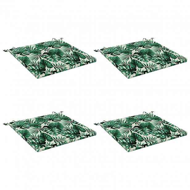 vidaXL Polstry ve 4 kusech SOEST 4 ks 100% polyester Vzor listů