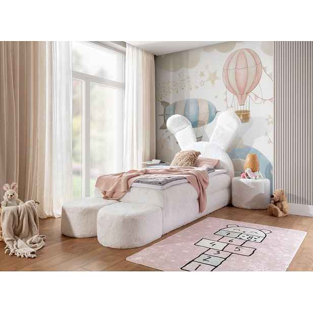 Designová dětská postel 100x200 INELA - bílá + topper ZDARMA