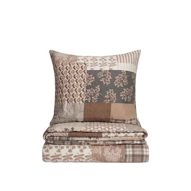 Povlečení Patchwork bavlněné v cihlovém vzoru s prošíváním 220x200 Homla