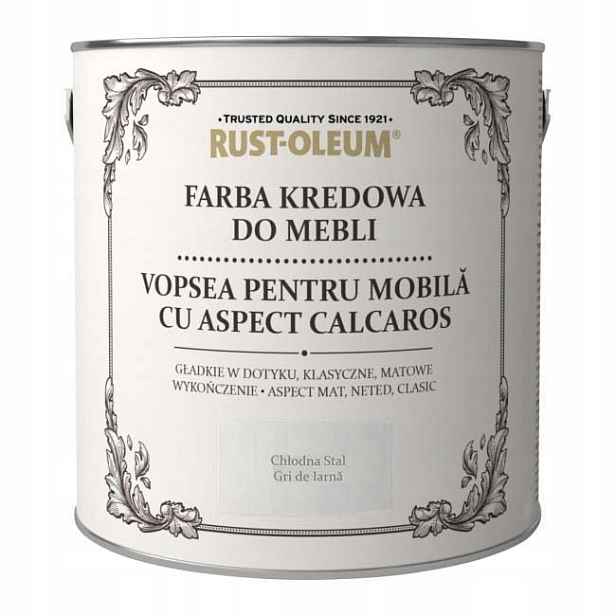 Rustoleum Matná Šedá Barva Na Nábytek 2,5 L Chladná Ocel Zásuvka
