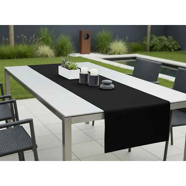 Venkovní běhoun - ubrus  RUNNER color 01 černá, různé rozměry Mybesthome Rozměr: 40x180 cm