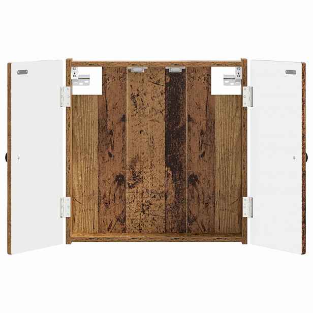 vidaXL Skříň na terče BREDA Staré dřevo 52,5 x 10,5 x 53,5 cm