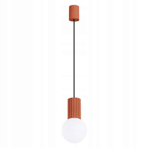 Sollux Závěsná lampa Halo Ø12 cm červená-bílá G9 8W