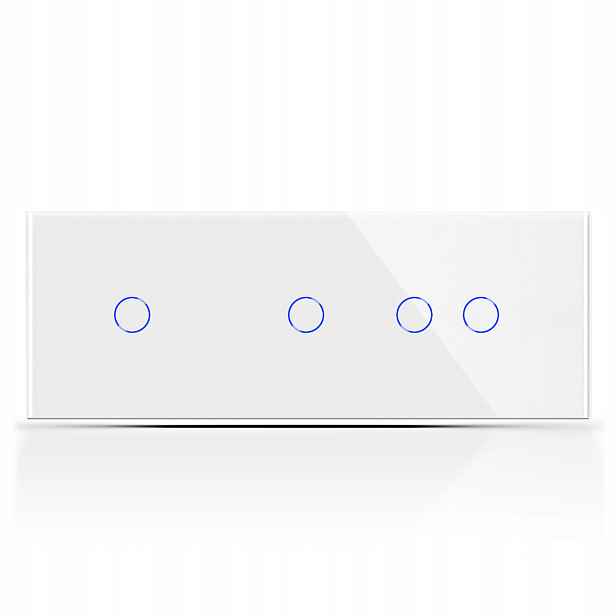Dotykový Spínač Světla 1+1+2 Wifi Trojitý Rámeček 4K Tlačítka Pro Tuya