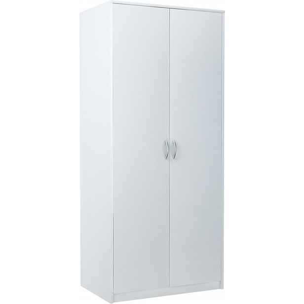 Dvoudveřová šatní skříň VILIA - šířka 85 cm, bílá