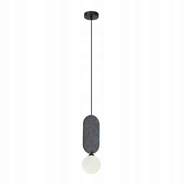 Italux Lorenzo Filcová závěsná lampa G9 25W kulovitá bílá skleněná