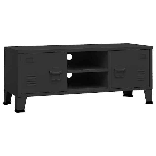 vidaXL Industriální TV skříňka černá 105 x 35 x 42 cm kov