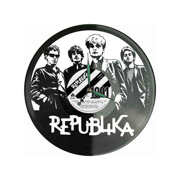 Republika Dárek Originální dekorace do domu Hodiny z vinylové desky