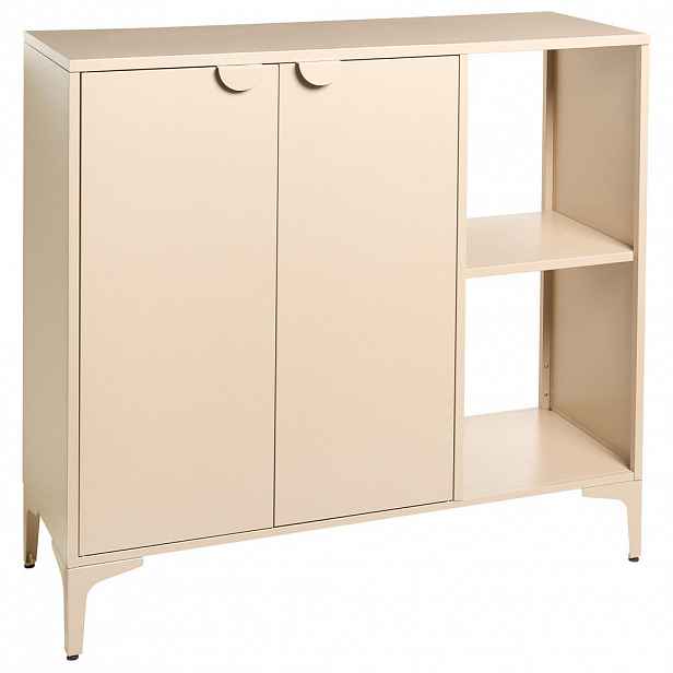 Beliani SIDEBOARD se 2 dveřmi Kov Béžový Ardura