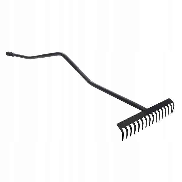 Hrábě Na Listí Pevné Kovové 16 Zubů Ergonomické Zahradní 150cm