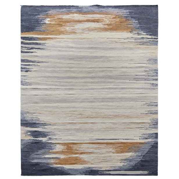 Ručně vázaný kusový koberec Ombre Paris DESP HL64 Ivory Charcoal, 140x200, vícebarevná, chodba / předsíň, Diamond Carpets India